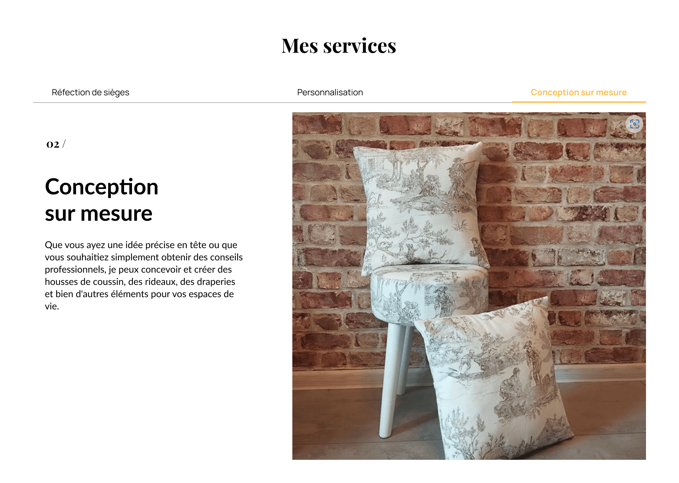 mise en avant des services Creative Roxane