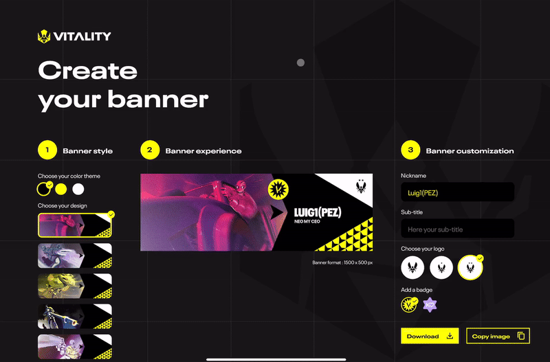 Le fond change de couleur selon le thème choisi